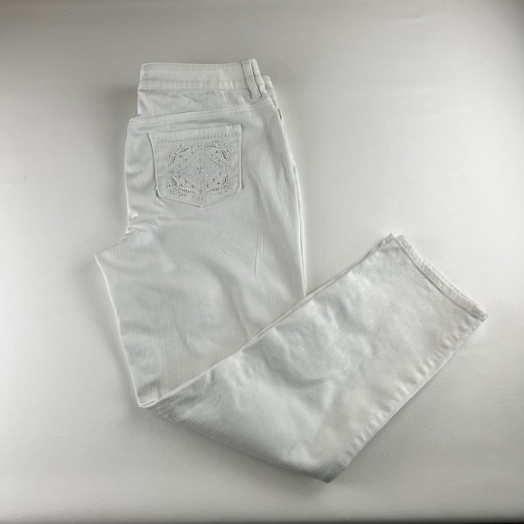 Chico's Denim - Chico's Women's Platinum Denim Ankle Jeans White Size 1.5 Summer Classic